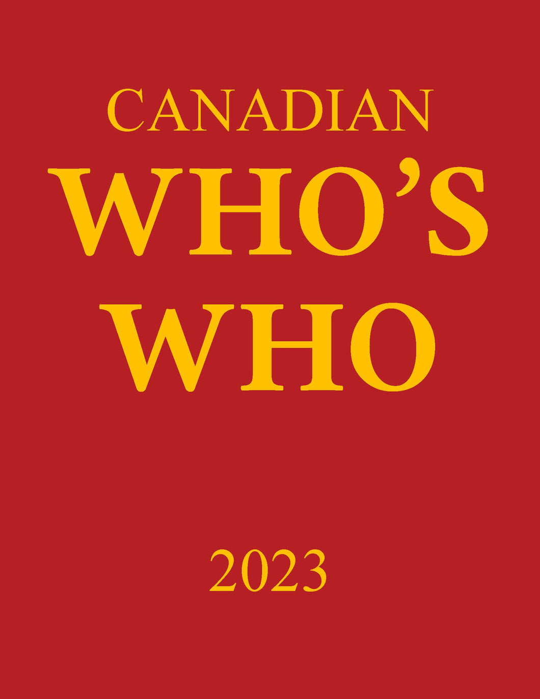 CANADIAN WHO's WHO 2023